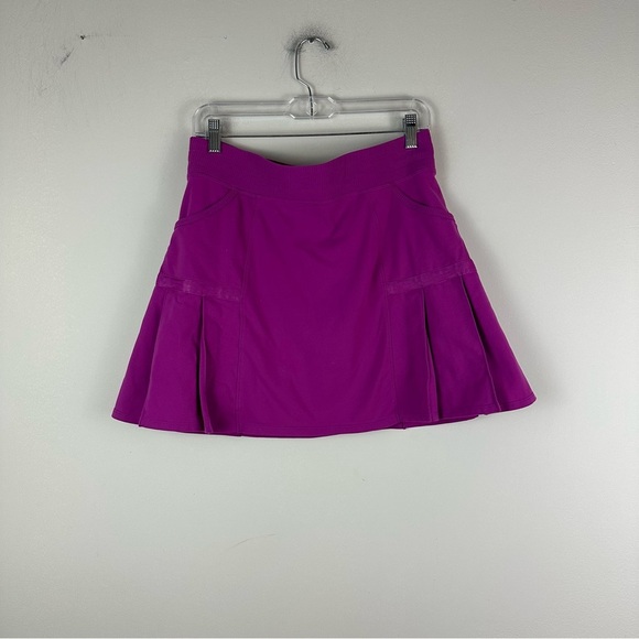 Athleta | Purple Pleated Side Tennis Skirt Workout Athletic Material Size Medium - Picture 1 of 4
